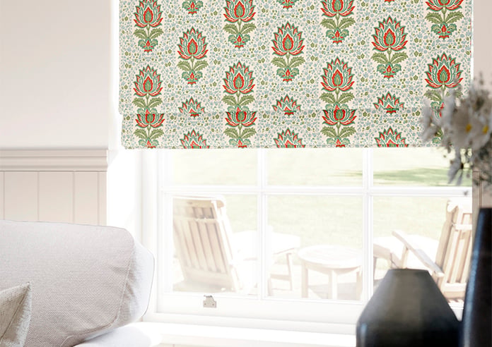 Petal & Block Lotus Blossom, Neem - Twist&Fit Roman Blind - Image 5